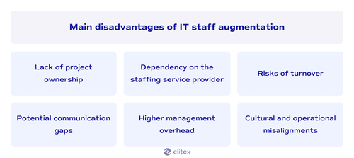 Main disadvantages of IT staff augmentation