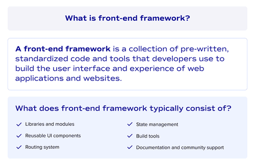 What is front-end framework?