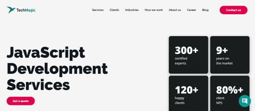 TechMagic JavaScript development company overview