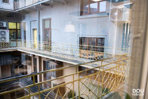 A smoking area in ELITEX office