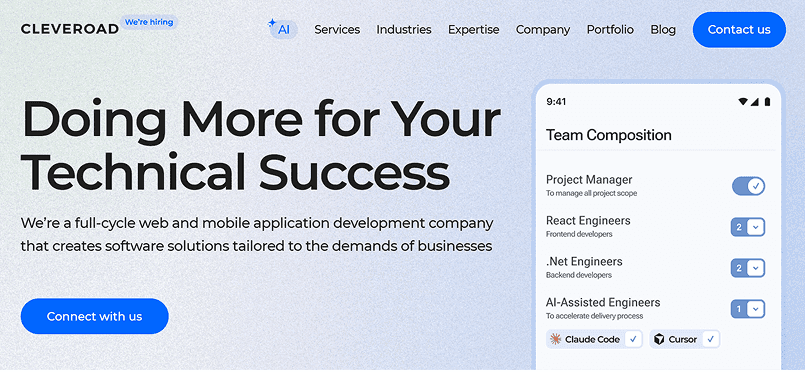 Top MVP development companies in the USA by ELITEX, 2. Cleveroad