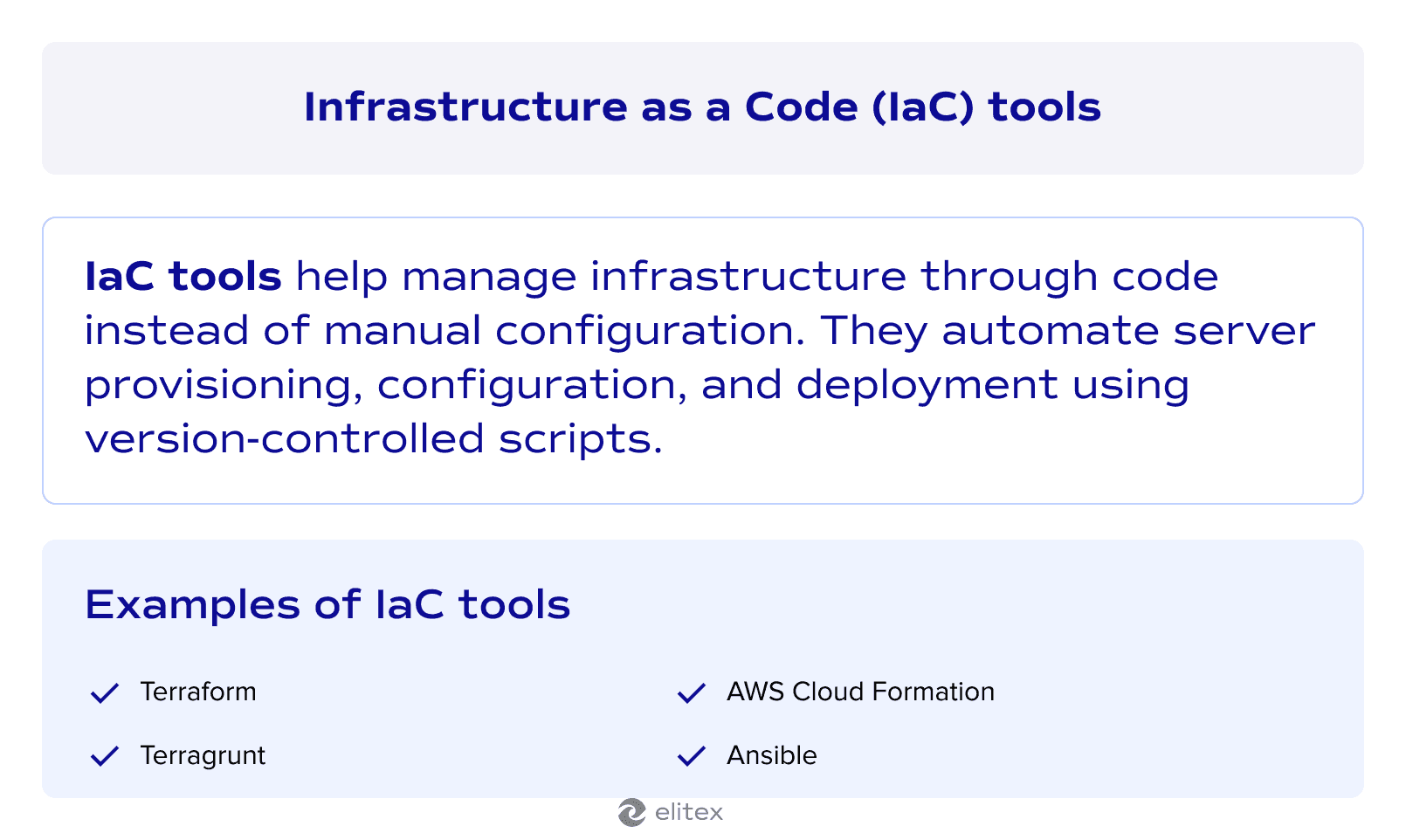 Infrastructure as a Code (IaC) tools