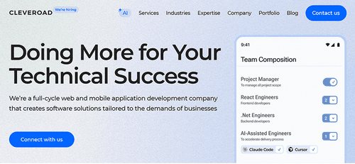 Top MVP development companies in the USA by ELITEX, 2. Cleveroad