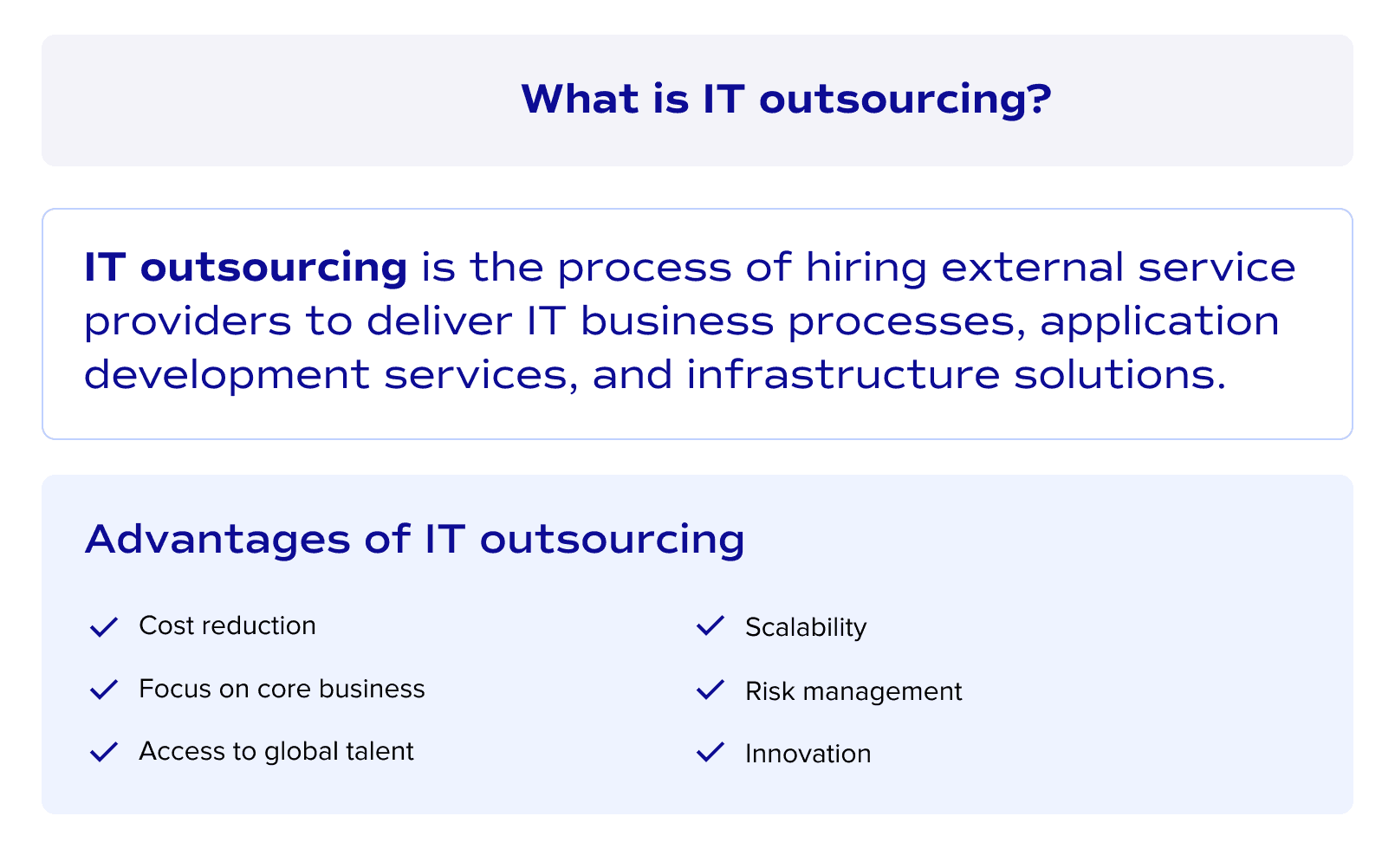 What is IT outsourcing?