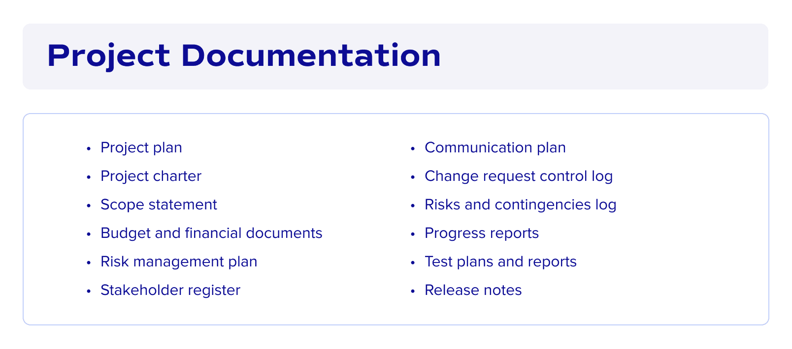 What does project documentation in web development consist of?