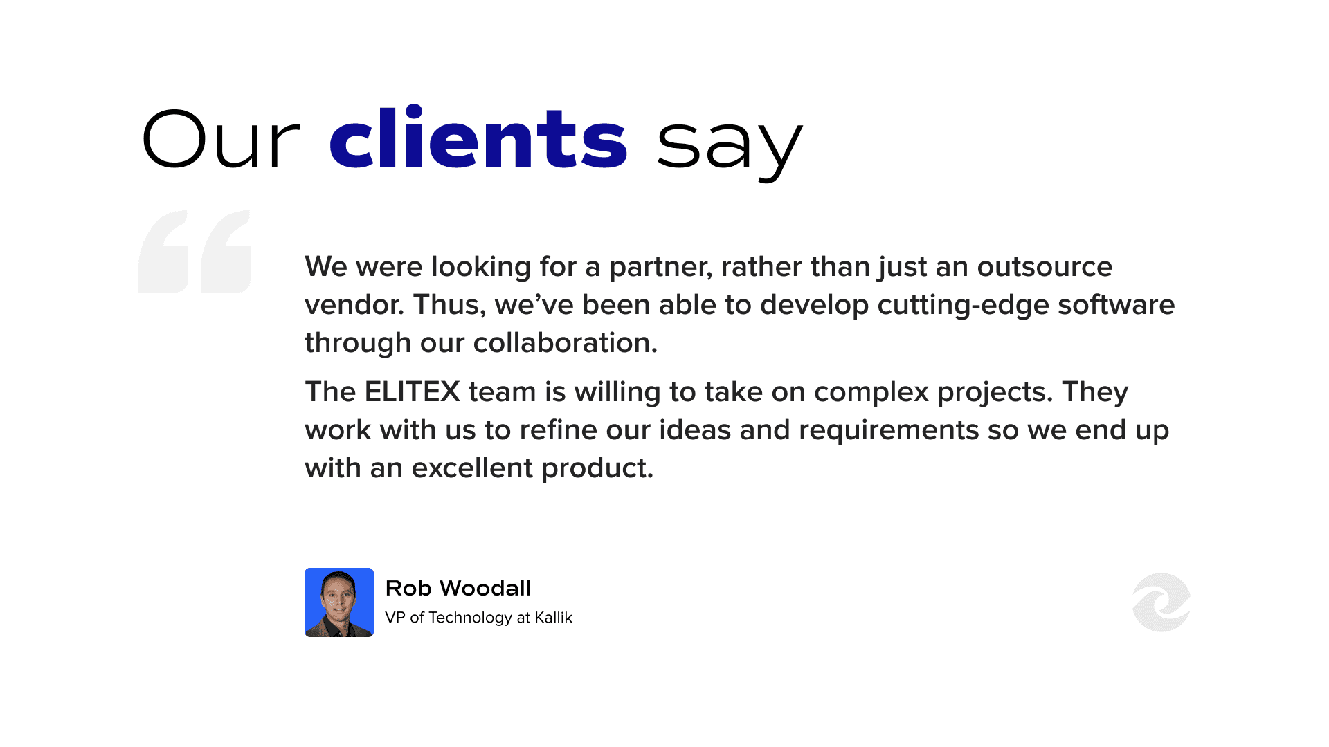 What clients say about ELITEX