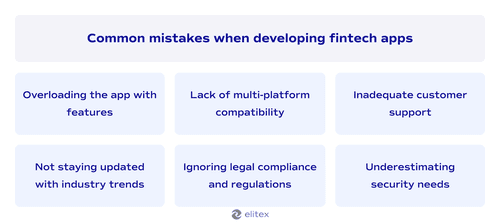 Common mistakes when developing fintech apps