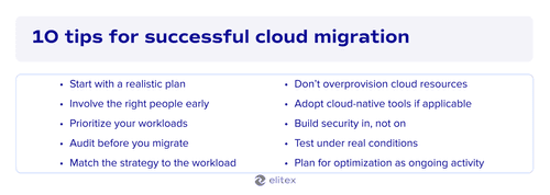 Tips for successful cloud migration