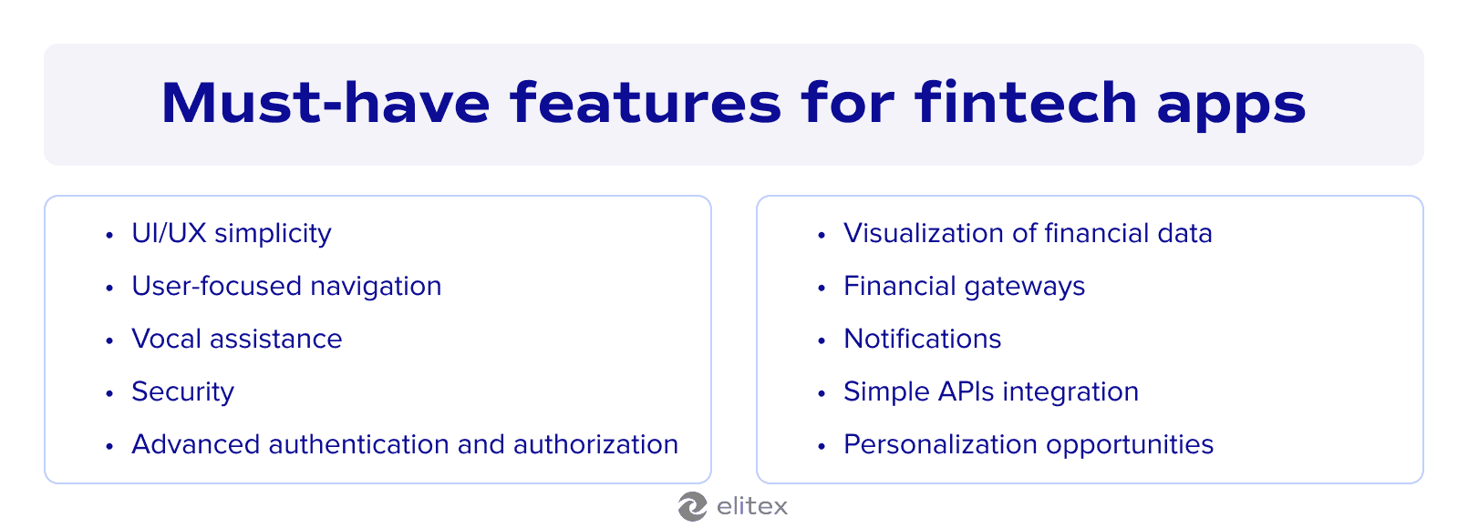Must-have features for fintech apps