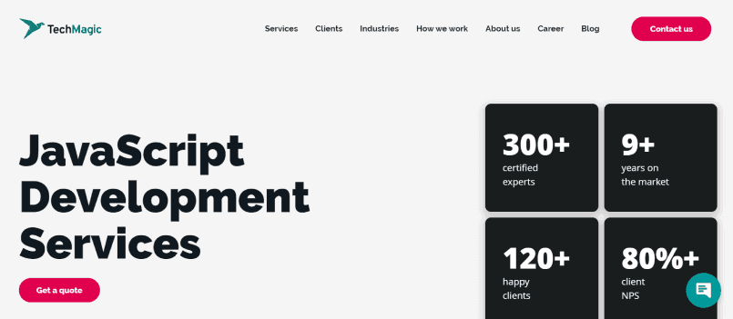 TechMagic JavaScript development company overview