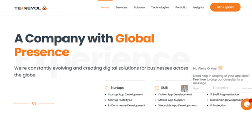 TekRevol as one of the top IT services companies in the world
