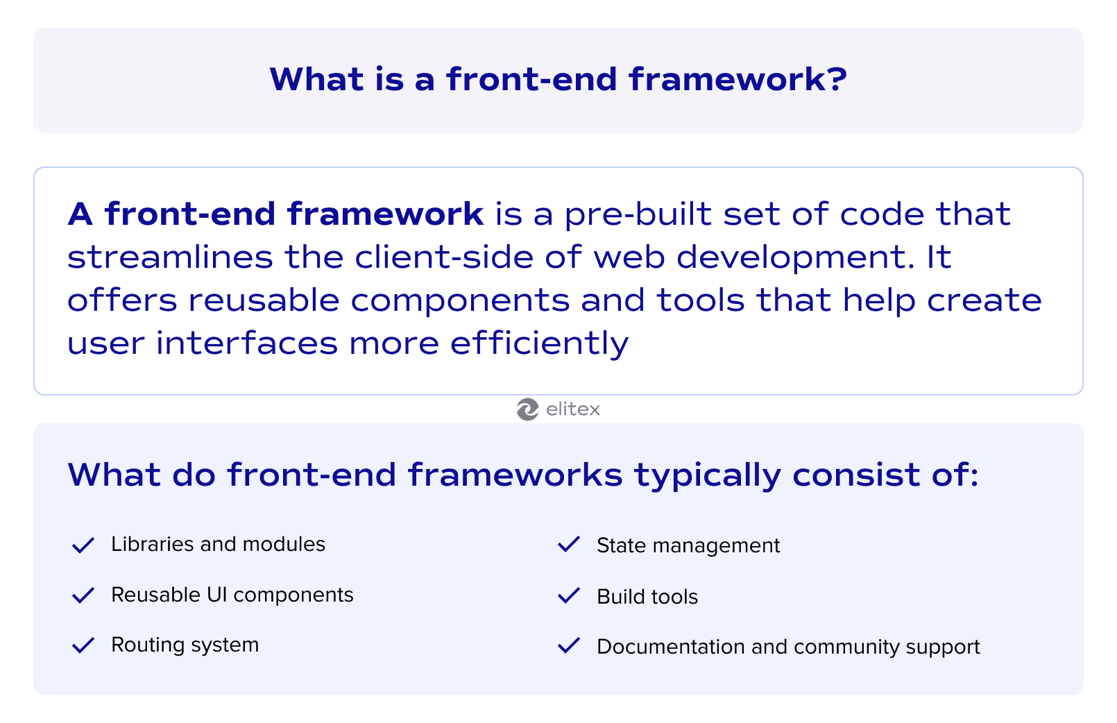 What is a front-end framework?