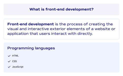 What is front-end development?