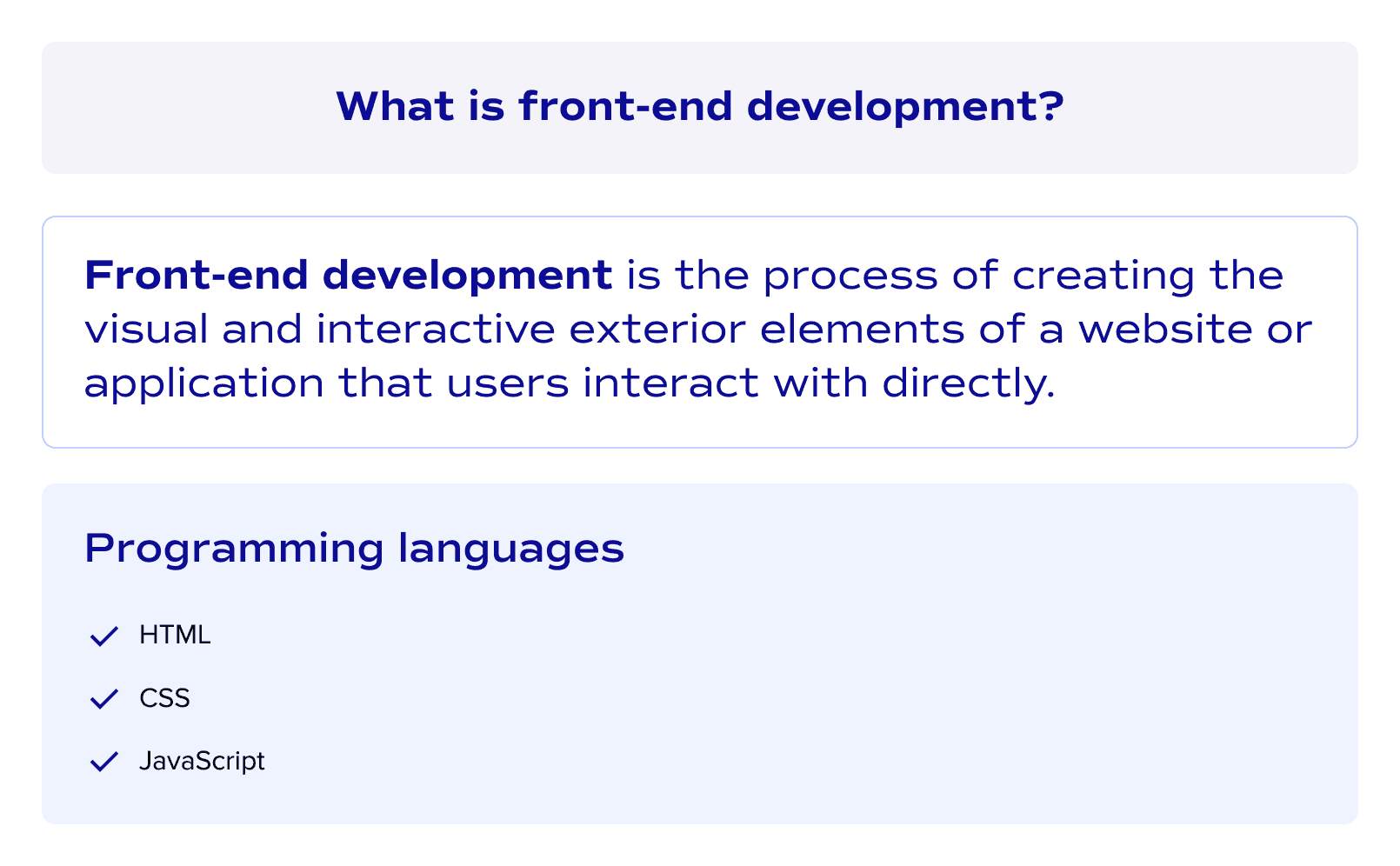 What is front-end development?
