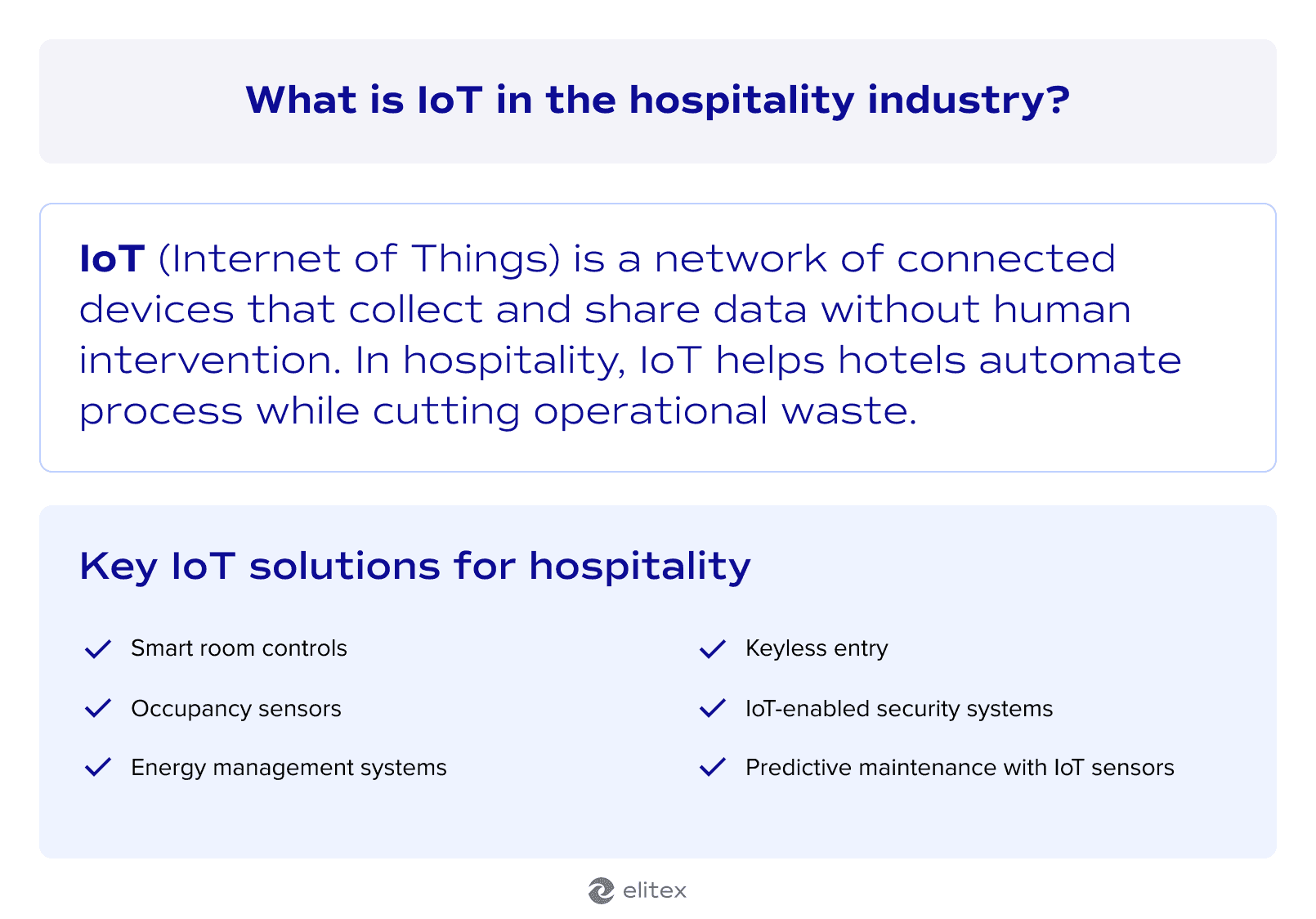 What is IoT in the hospitality industry?
