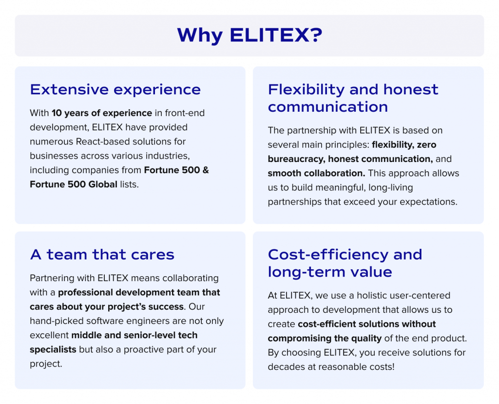 Why choose ELITEX?