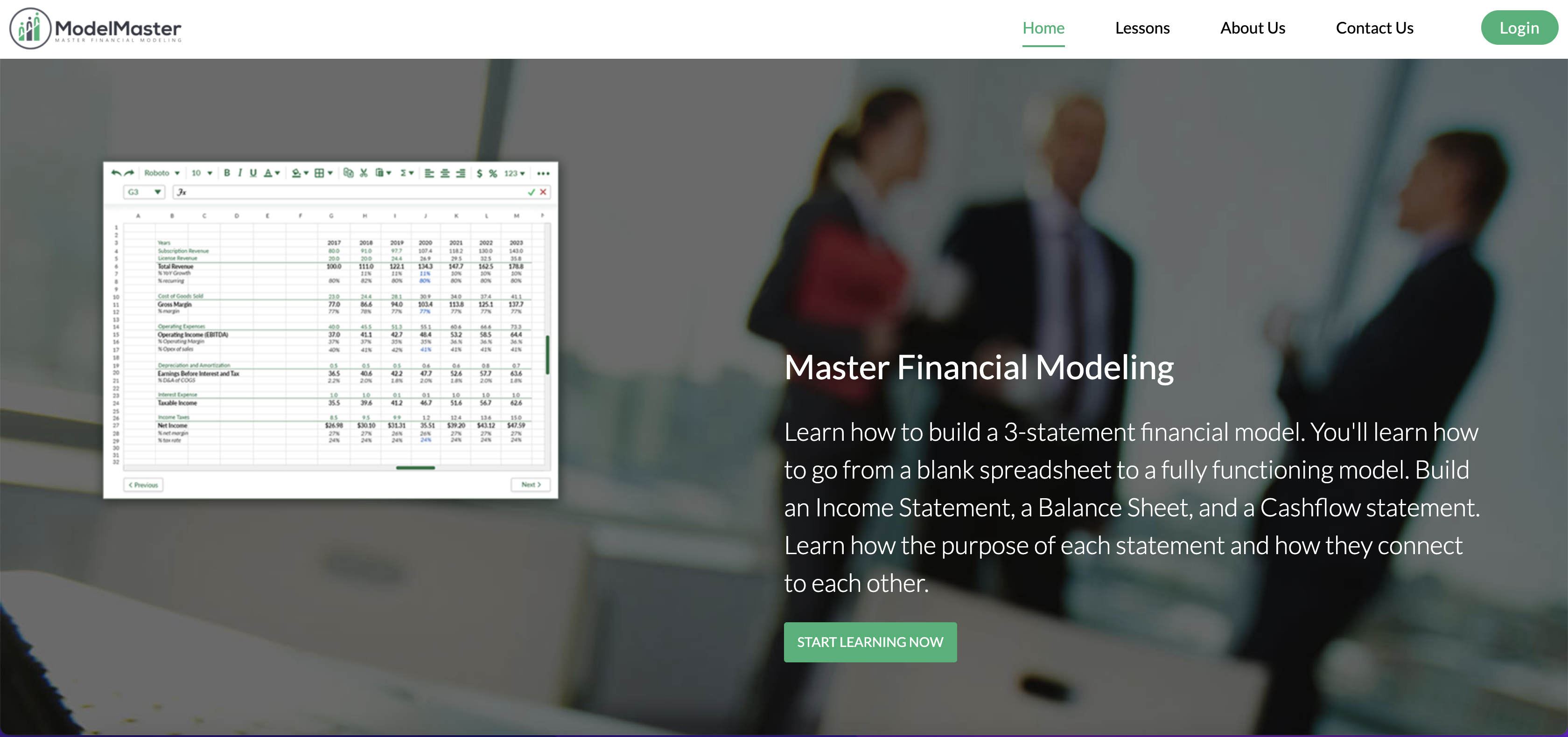 Model master site screenshot